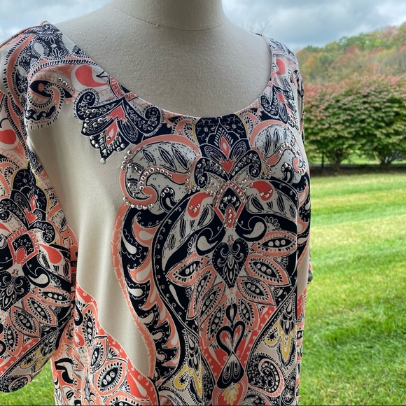 Style & Co. Spanish Gardens Madrid Scarf Tunic - Picture 11 of 15